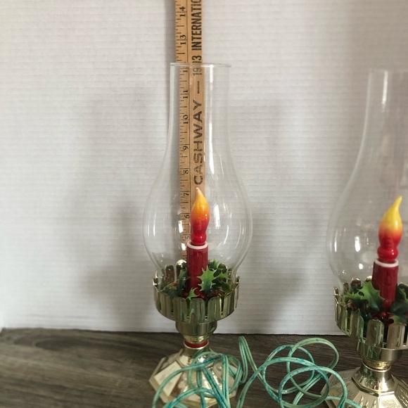 Vtg Electric Hurricane Candle Lamps - Picture 8 of 15